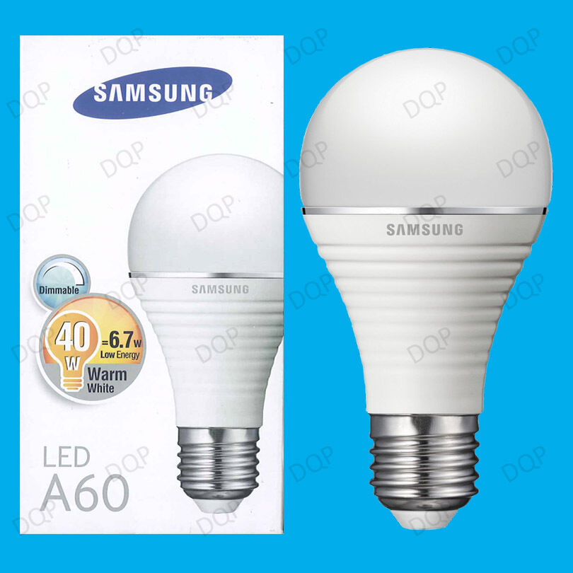 4x 6.7W Samsung GLS Dimmable Ultra Low Energy LED Light Bulbs, ES E27 Lamps