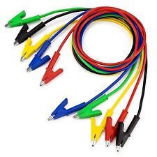 Dual Ended Crocodile Alligator Clips, 15A Test Lead Wire Cable with Insulators C picture