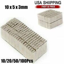 10 20 50 100Pcs N50 Super Strong Block Magnets 10 x 5 x 3mm Rare Earth Neodymium picture