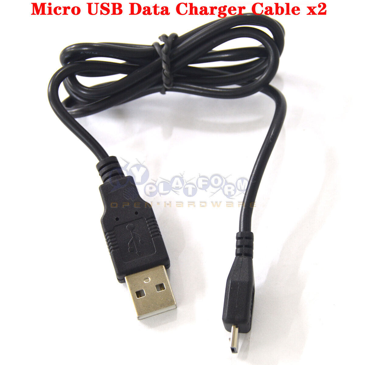 Black Micro USB Charging Cable Sync Charger Data Cord For SAMSUNG Android （2pcs）