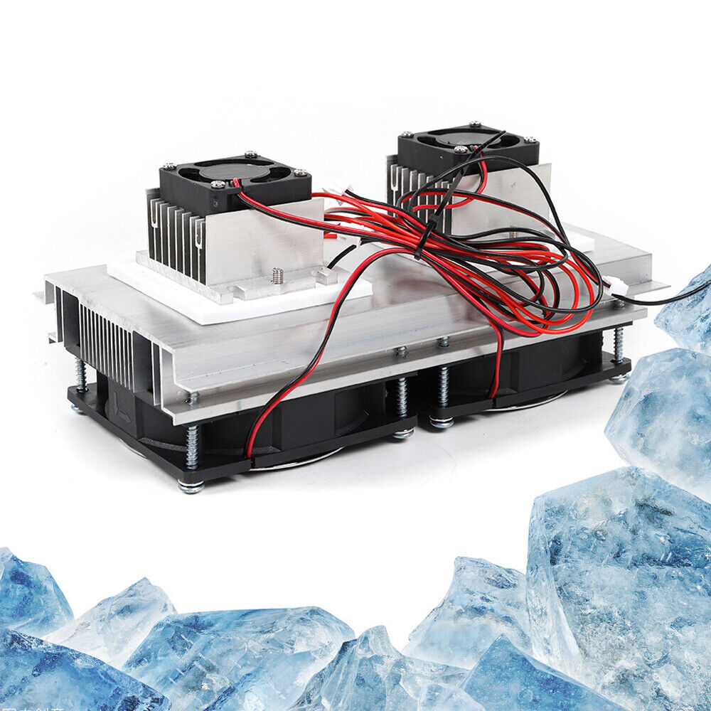 Thermoelectric Peltier Refrigeration Cooling System Cooler Fan DIY Kit 12V New