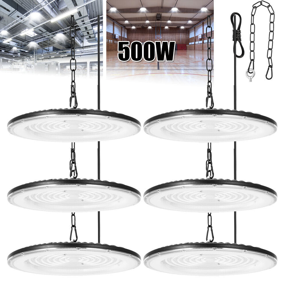 6X 500W UFO LED High Bay Light Shop Lights Commercial Lighting Warehouse Lamp