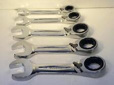 NEW Facom 5pc STUBBY Anti Slip Combination Ratcheting Wrench Set 9,11,14,15,16mm picture