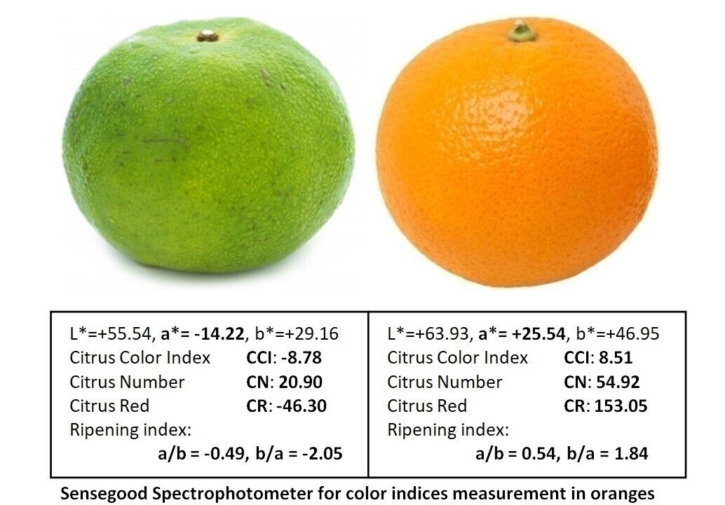 Agriculture Fruits Vegetables Colorimeter Citrus Color Index CCI Ripening