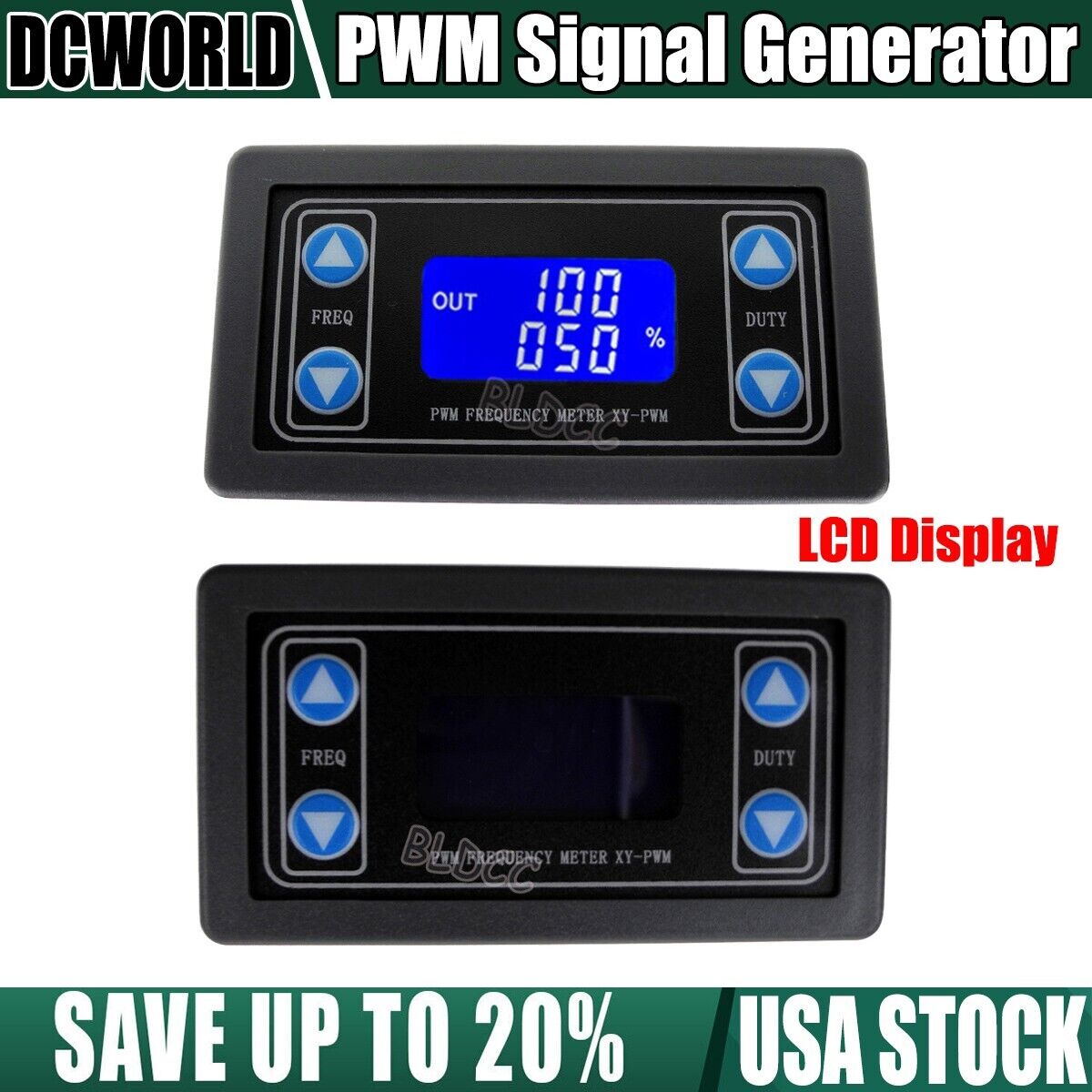 PWM Signal Generator Pulse Frequency Duty Ratio adjustable LCD Signal Generator