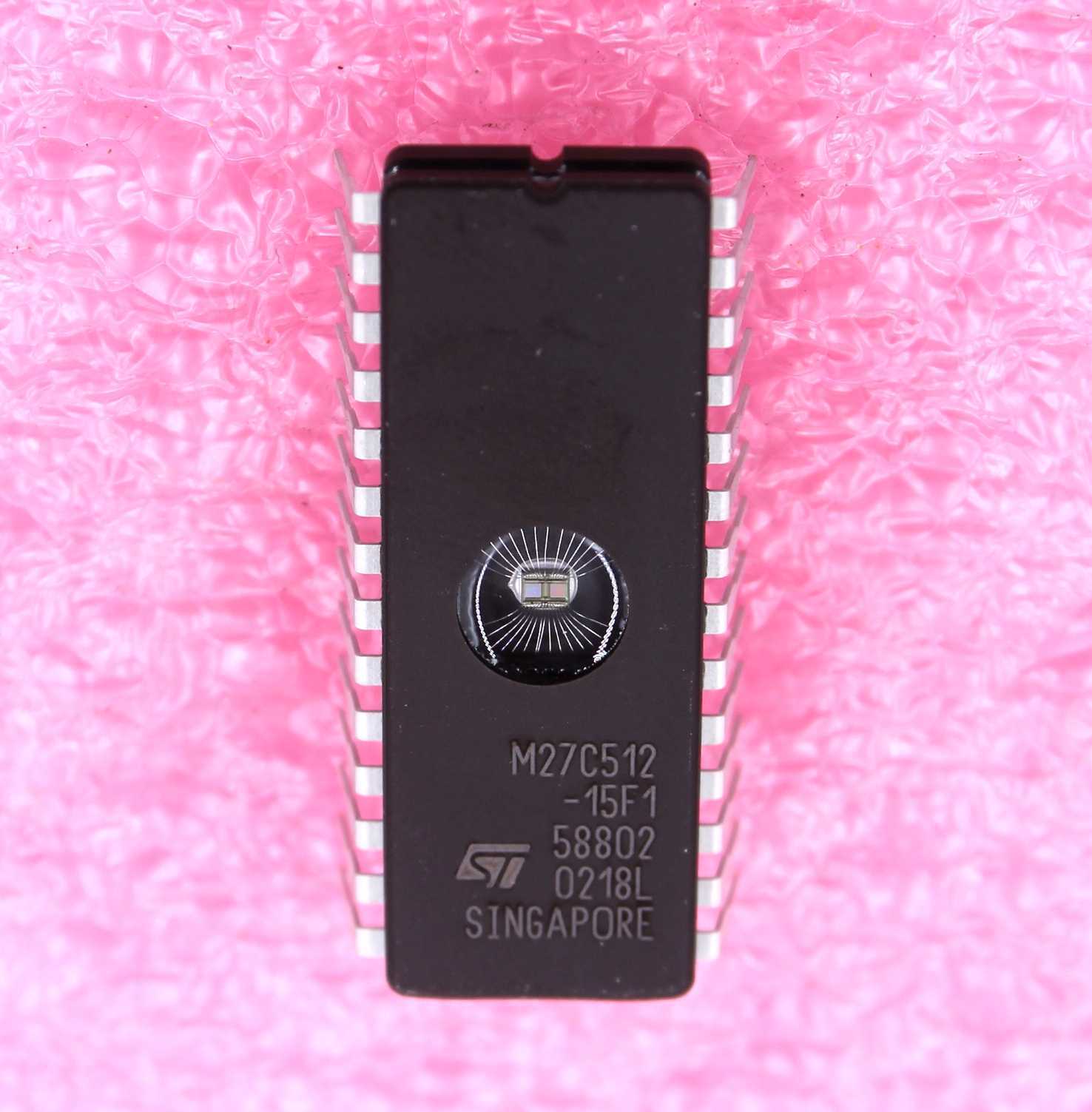 ST Microelectronics M27C512-15F1 UV EPROM - Lot of 10