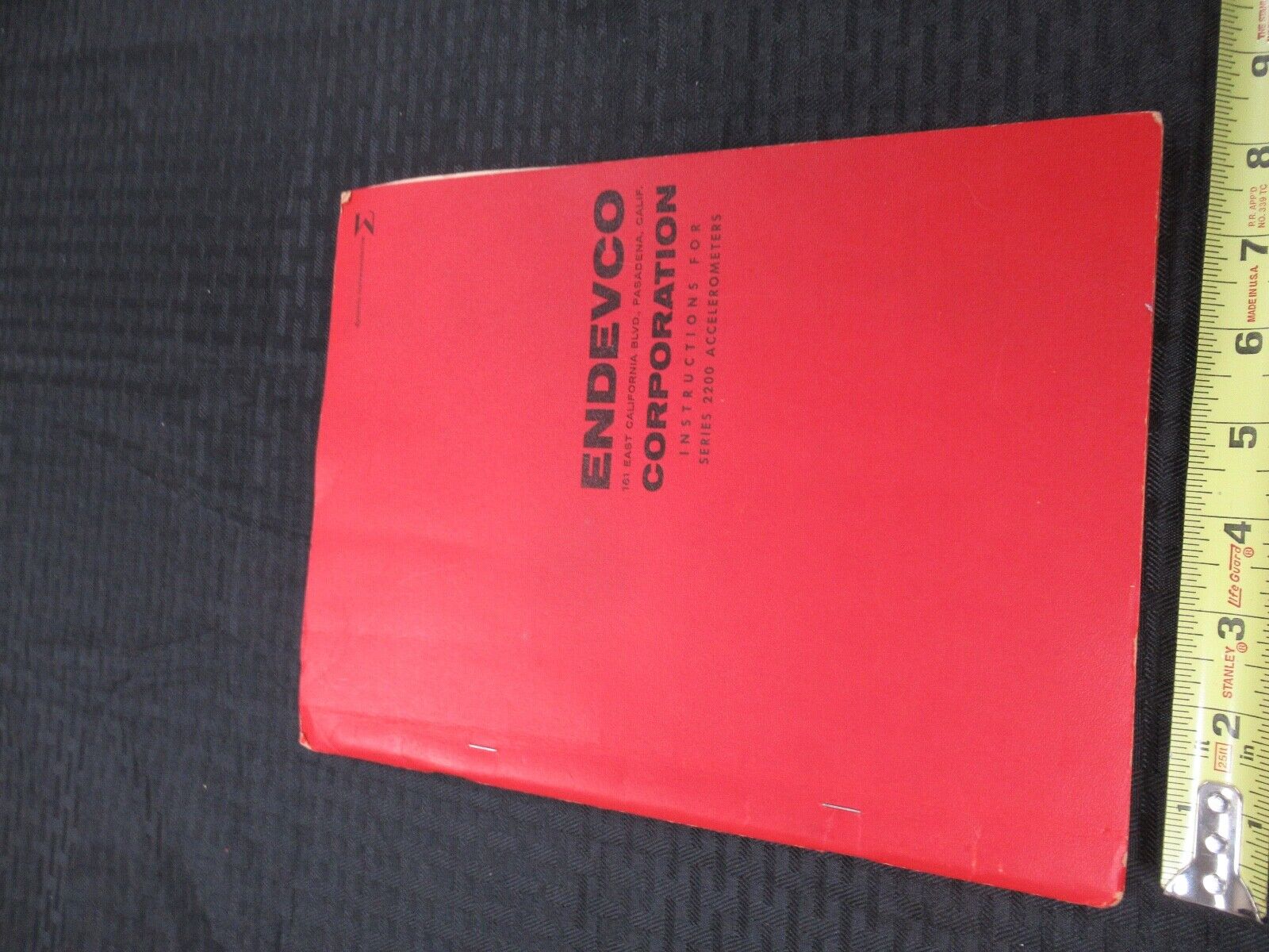 ENDEVCO VINTAGE INSTRUCTIONS MANUAL ACCELEROMETER 2200 AS PICTURED &50-FT-06