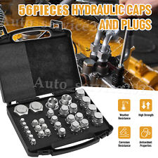 56PCS BSPP Cap and Plug Kit Hydraulic Cap and Plug Kit W/ Precision Threading US picture