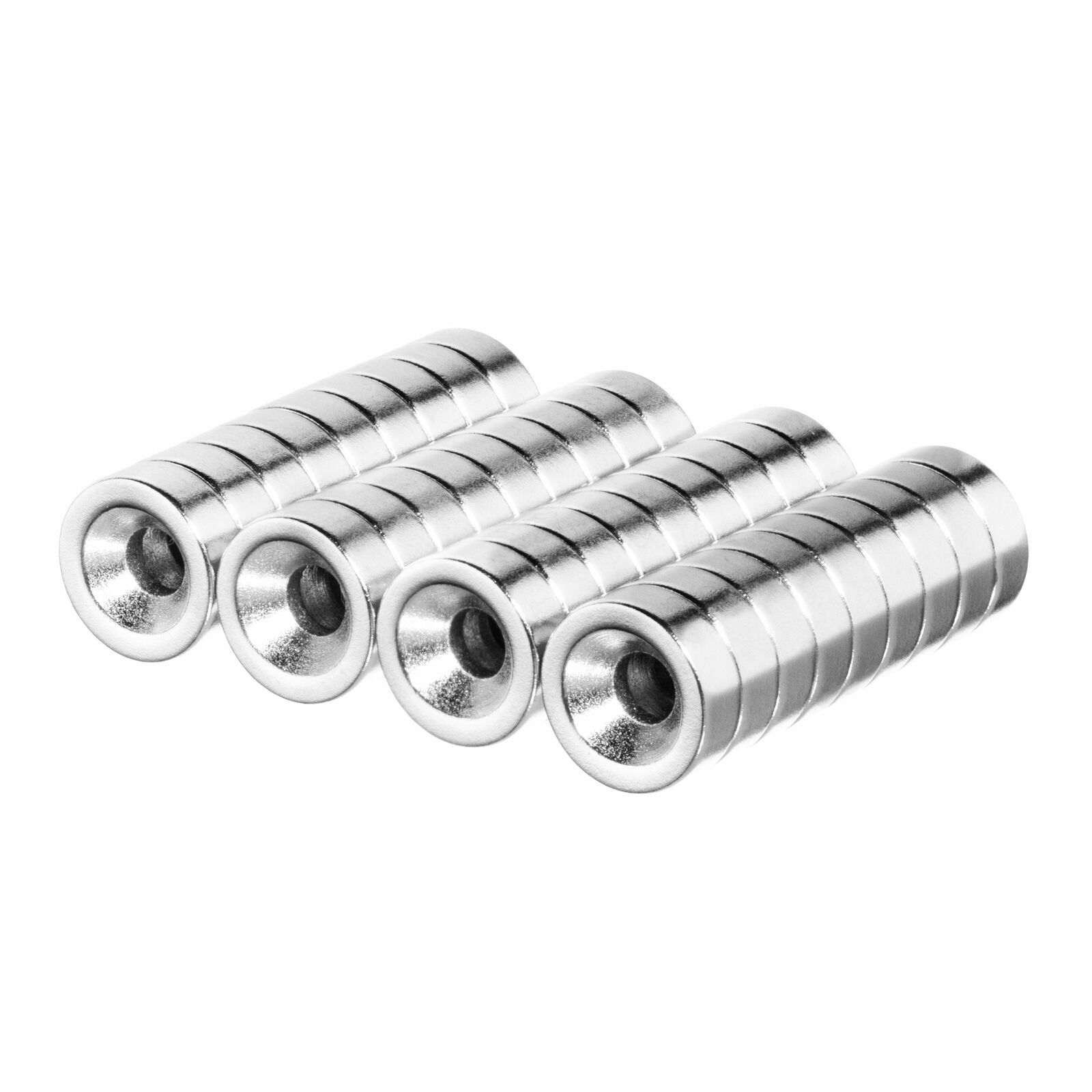3/8 x 1/8 Inch Neodymium Rare Earth Countersunk Ring Magnets N52 (36 Pack)