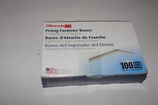 Officemate Prong Fasteners Bases, Silver, 100/Box, 1 Box, (99854) picture