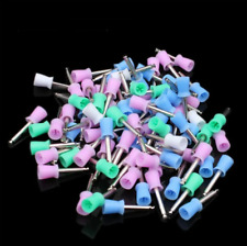 100pcs Dental Polishing Cup Tooth Polish Colorful Rubber Brush Polisher Prophy picture