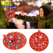 NE555 LED Christmas Tree Decoration Soldering Kit Red Green LED Light + Battery picture