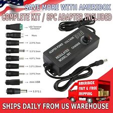 Adjustable Voltage Power Supply 3-24V w/ LCD Display AC / DC Switch Adapter US picture