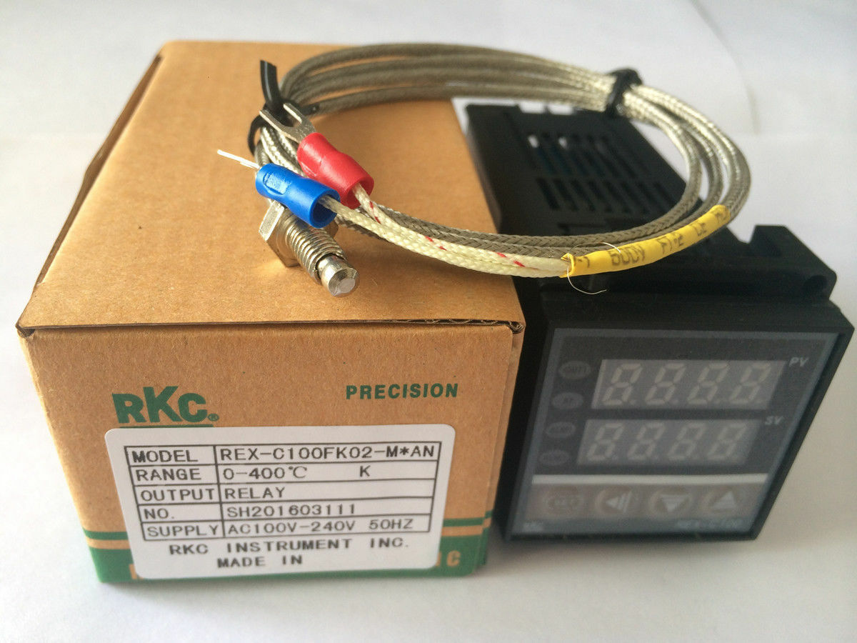PID Digital Temperature Controller REX-C100 With K thermocouple, Relay Output US