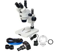 AmScope 3.5X-180X Manufacturing LED Zoom Stereo Microscope + 10MP Digital Camera picture