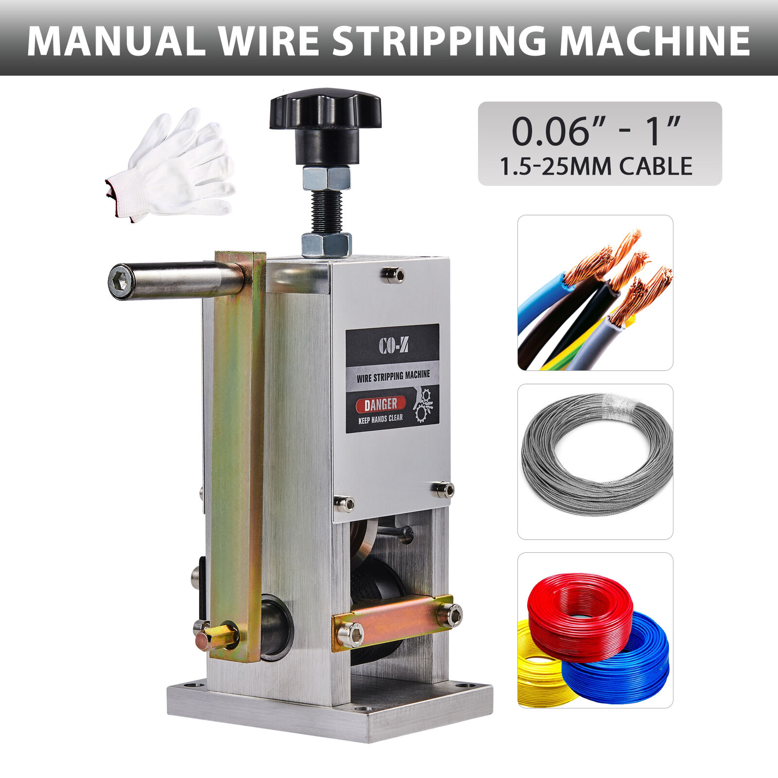 CO-Z Manual Scrap Wire Stripping Machine, Copper Wire Peeler for Wire Recycling