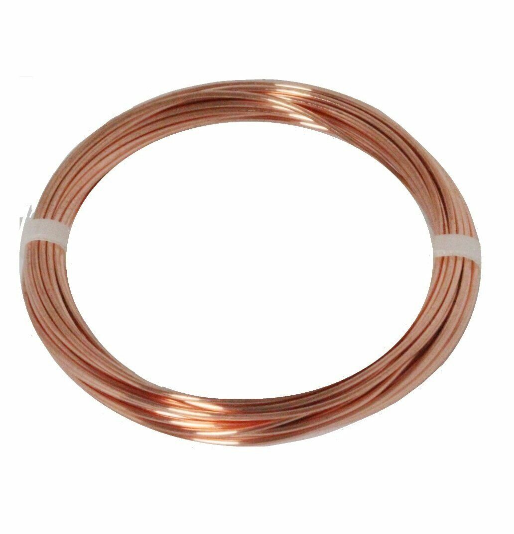 Bare Copper Wire 1/4 Lb./ 10,12,14,16,18,20,22,24,26,28,30 Ga (Half Hard) 