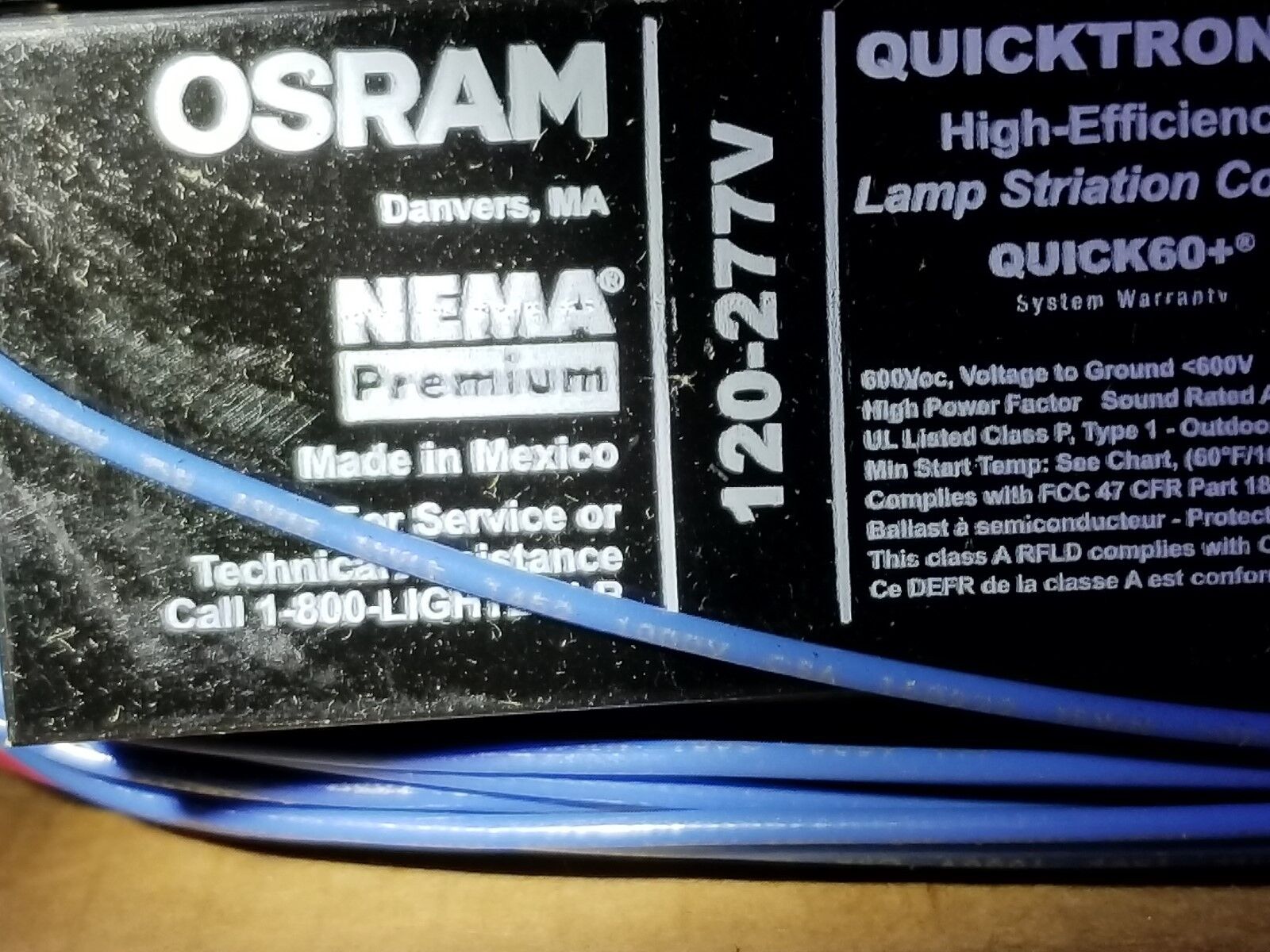 Lot 2 Osram Sylvania QHE 3x32T8/UNV ISN-SC Electronic M-volt Fluorescent Ballast