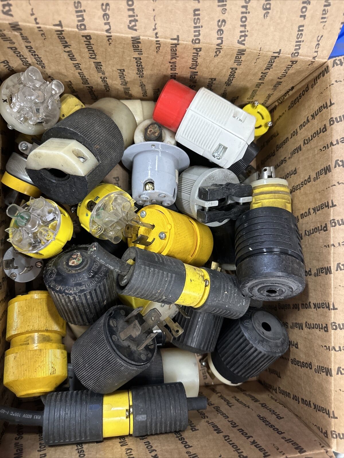 Huge Mix Lot Of Twist Lock Cord Ends. Male And Female. Hubble, Leviton, More