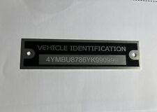 Serial Number Tag Plate PERSONALIZED Cargo Utility Flatbed Trailer- AS Pictured picture
