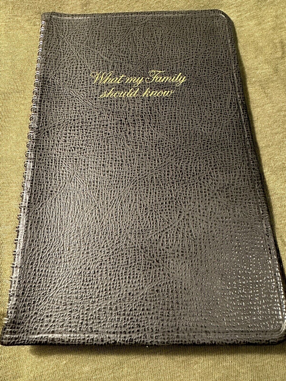 Vintage 1973 - What My Family Should Know - Estate Planning Spiral Bound, clean
