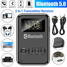 USB Bluetooth 5.0 Transmitter Receiver 2in1 Wireless Audio Aux Car Adapter picture