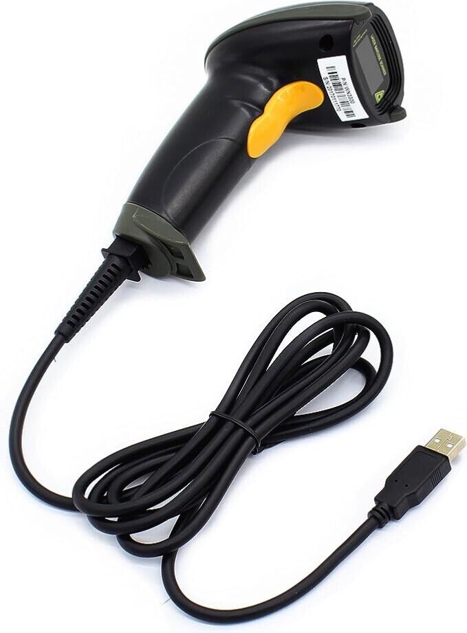 USB Laser Barcode Scanner Wired Handheld Bar Code Scanner Reader Black