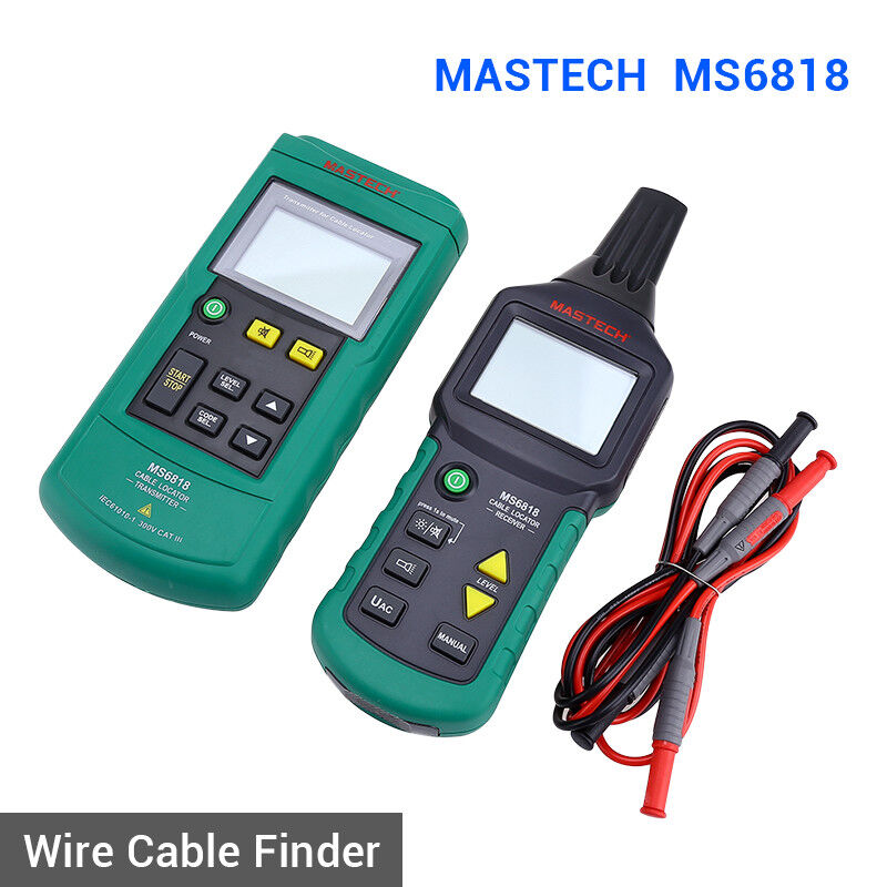MASTECH MS6818 Wire Tracker Cable Finder Device Transmitter + Receiver Recognize