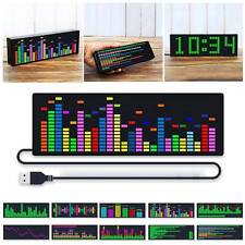 USB VU Meter VFD Music Spectrum Indicator RGB Audio Voice-activated Rhythm Clock picture