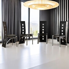 4PCS Modern Black PU Leather Dining Chair, Kitchen Chair & Restaurant Chair picture