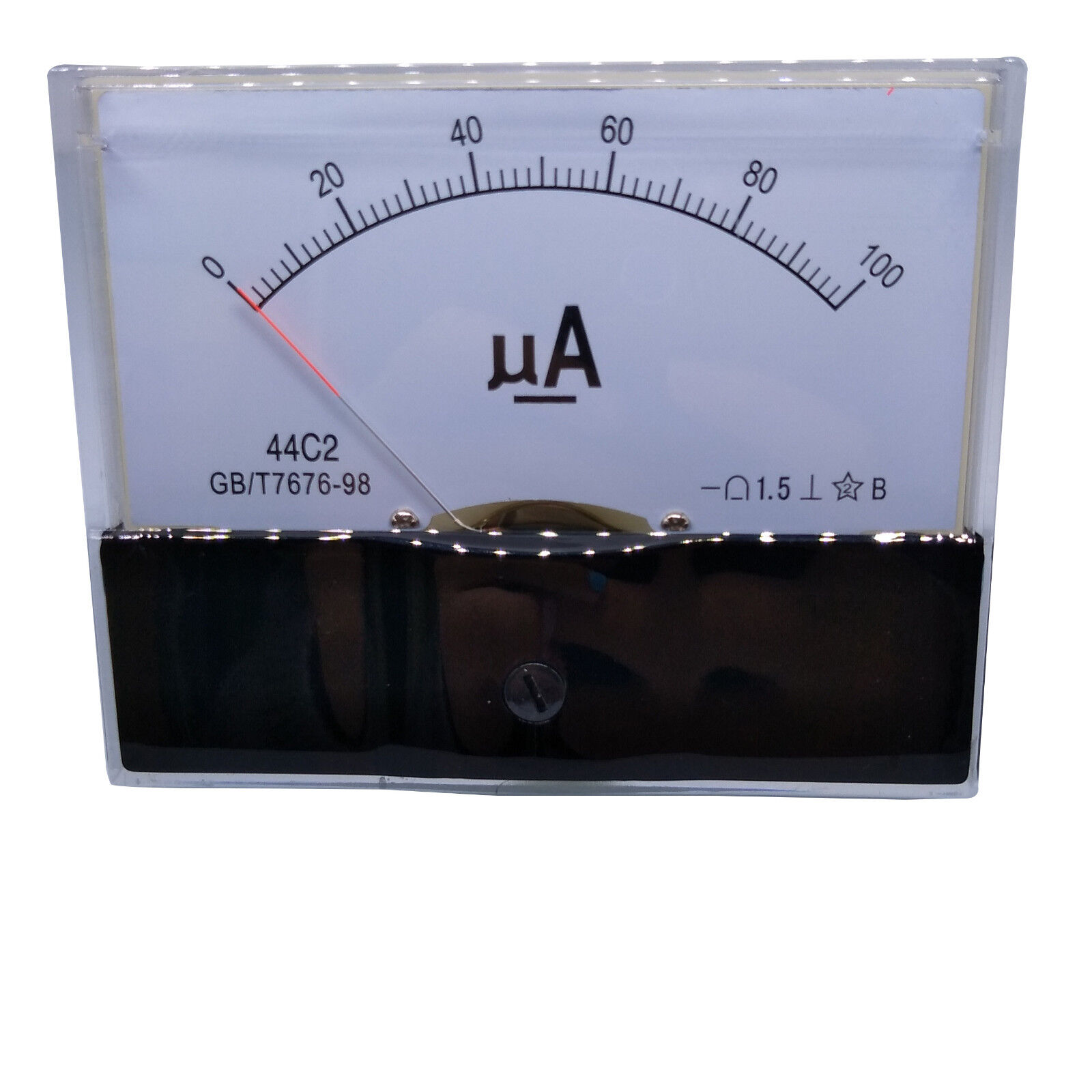 US Stock DC 0~100uA Class 1.5 Accuracy Analog Amperemeter Panel Meter Gauge 44C2