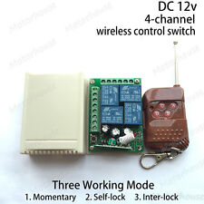 DC 12V 4CH Channel Wireless RF Remote Control Relay Switch Transceiver+ Receiver picture