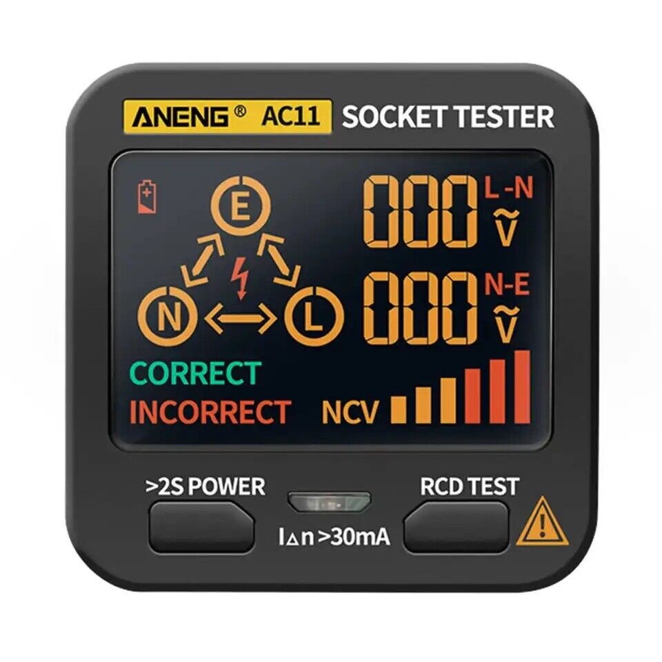 ANENG AC11 LCD Display 0.1V-250V Digital Socket Outlet Tester Voltage Detector