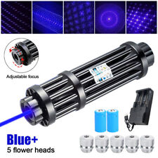 5 Watt Power Blue Burning Laser Pointer Visible Beam Dot Light With Battery picture