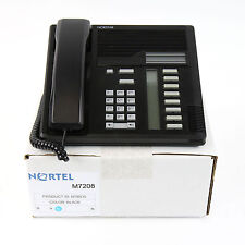Nortel Norstar M7208 Black Phone - Refurb w Button Kit & New Cords picture