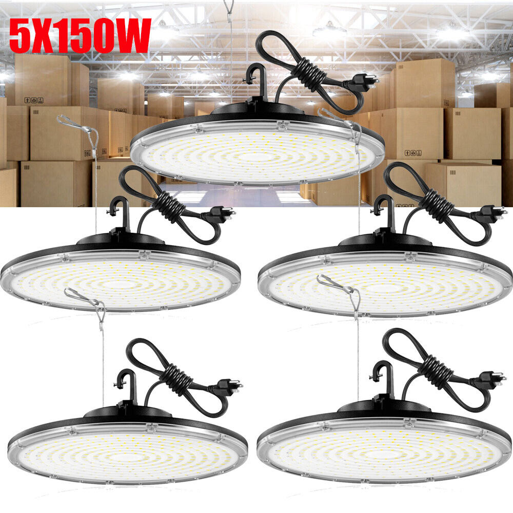 5x150W UFO LED High Bay Light Warehouse Factory Industrial Lighting Fixture