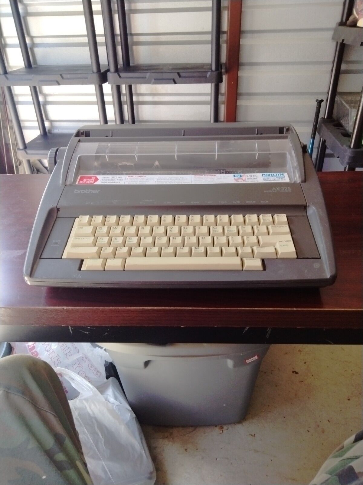 BROTHER AX-325 Portable Electric Typewriter Electronic Tested 