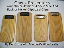 Small wooden clipboards, check Presenters, Your Choice of 4