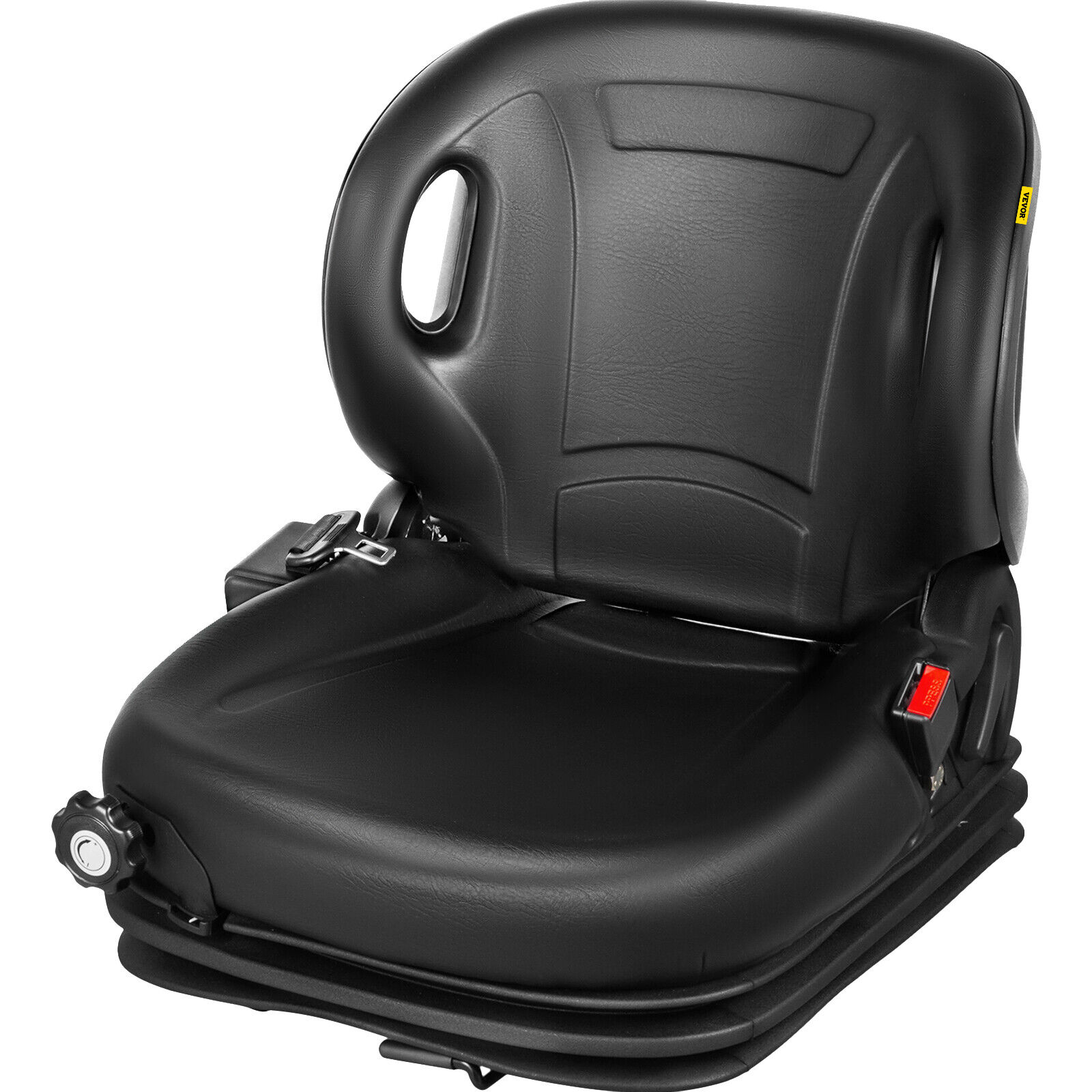 VEVOR Universal Tractor Forklift Seat w/Retractable Seatbelt & 60°Angel Backhoe