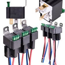 12V DC 40/30 Amp 4-Pin Automotive Relay Harness Set Switch Fuse 6 pack US picture