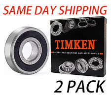 (2 PACK) USA TIMKEN 6305-2RS 25X62X17MM Double Rubber Seal Ball Bearings picture