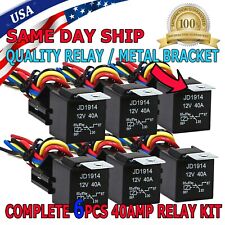 6pcs 5Pin Car Automotive SPDT Relay Switch Harness Socket Waterproof 40A 12V DC picture