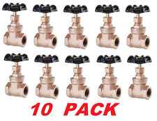 LDR 1/2in Heavy Duty Gate Valve Lead Free Brass Female Thread 125 PSI (10 PACK) picture