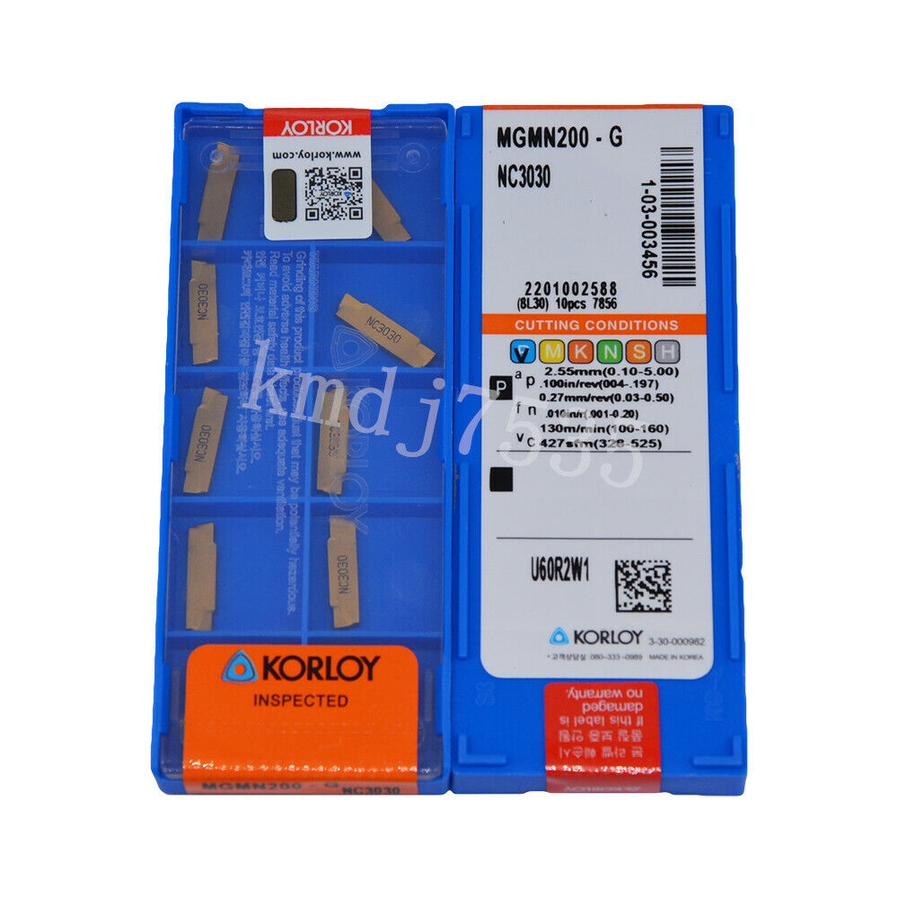 10pcs Korloy MGMN200-G NC3030 Carbide inserts 