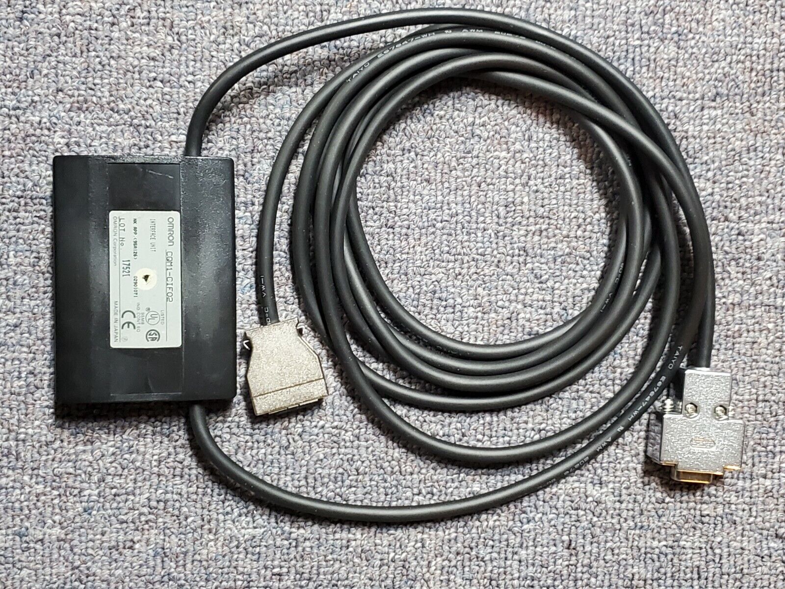 Omron CQM1-CIF02 PLC Interface Cable Excellent Cond