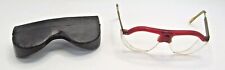 Vintage EYE SAVERS Utility Shield Safety Goggles Glasses Red Rim  w/ Case #GG picture