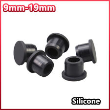 Snap-On Hole Plug Silicone Rubber Blanking Seal Bung Pipe Tube Black 9mm to 19mm picture