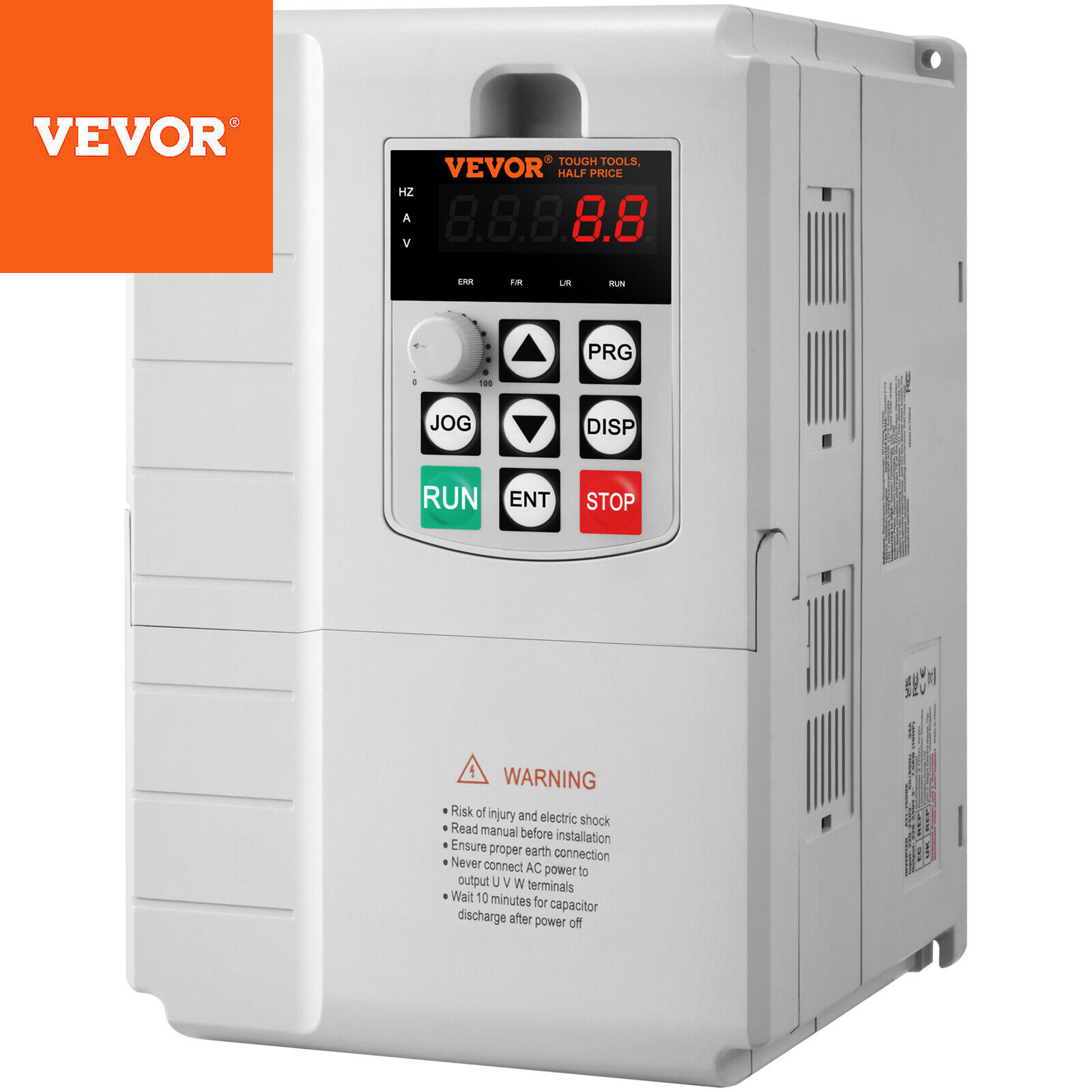 VEVOR 7.5KW 10HP Variable Frequency Drive Inverter Convert 1 to 3 Phase VFD 220V