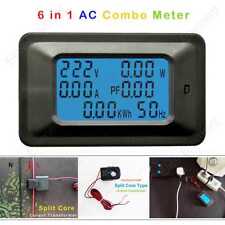 AC Digital Multimeter Volt Amp 100A Power Watt Energy Split Core Current Sensor picture