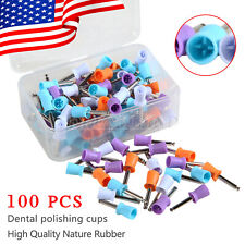100pcs Dental Polishing Polish Cups Prophy Cup Latch Type Mix colors picture